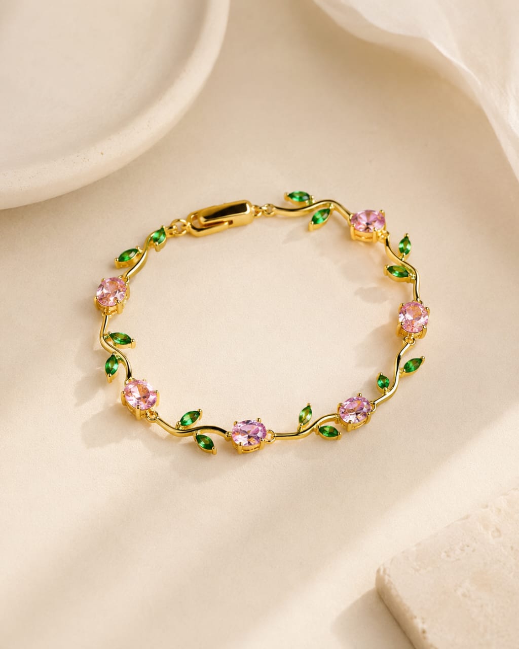 Pink Garden Vine Bracelet