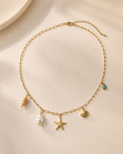 Pearl Cove Shell Charm Necklace