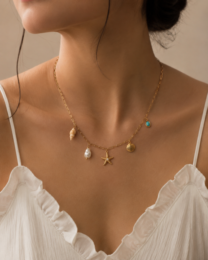 Pearl Cove Shell Charm Necklace