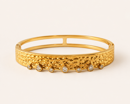 Lumina Hammered Crystal Bracelet