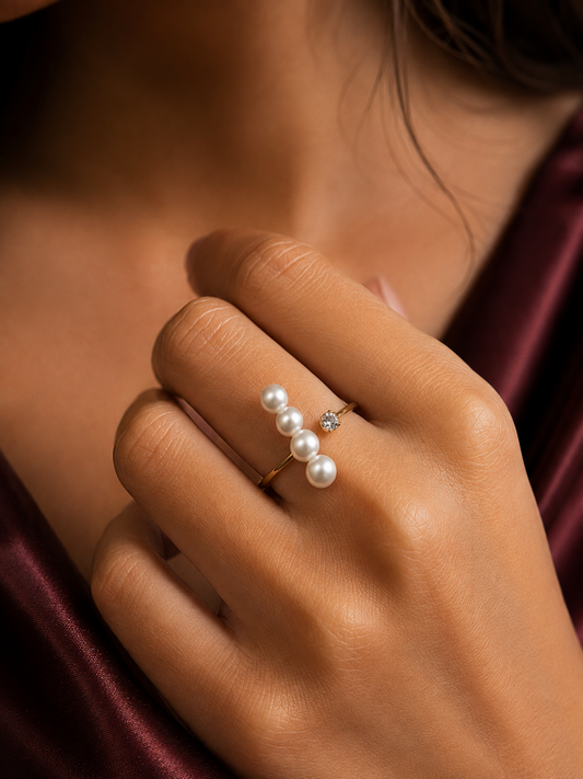 Pearl Solitaire Ring