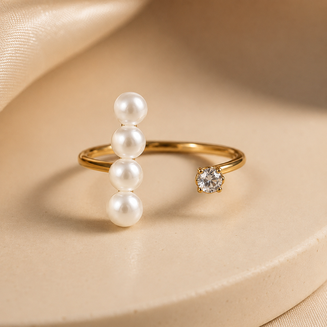 Pearl Solitaire Ring