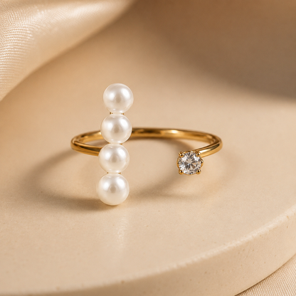 Pearl Solitaire Ring
