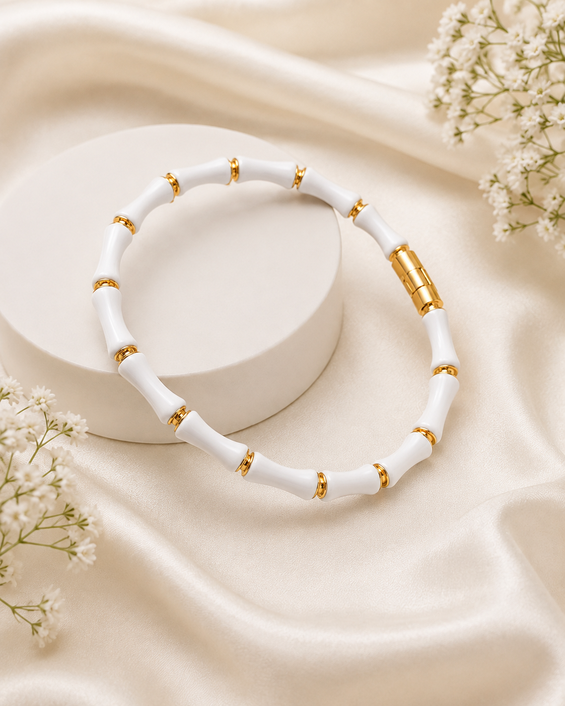 White Bamboo Bracelet