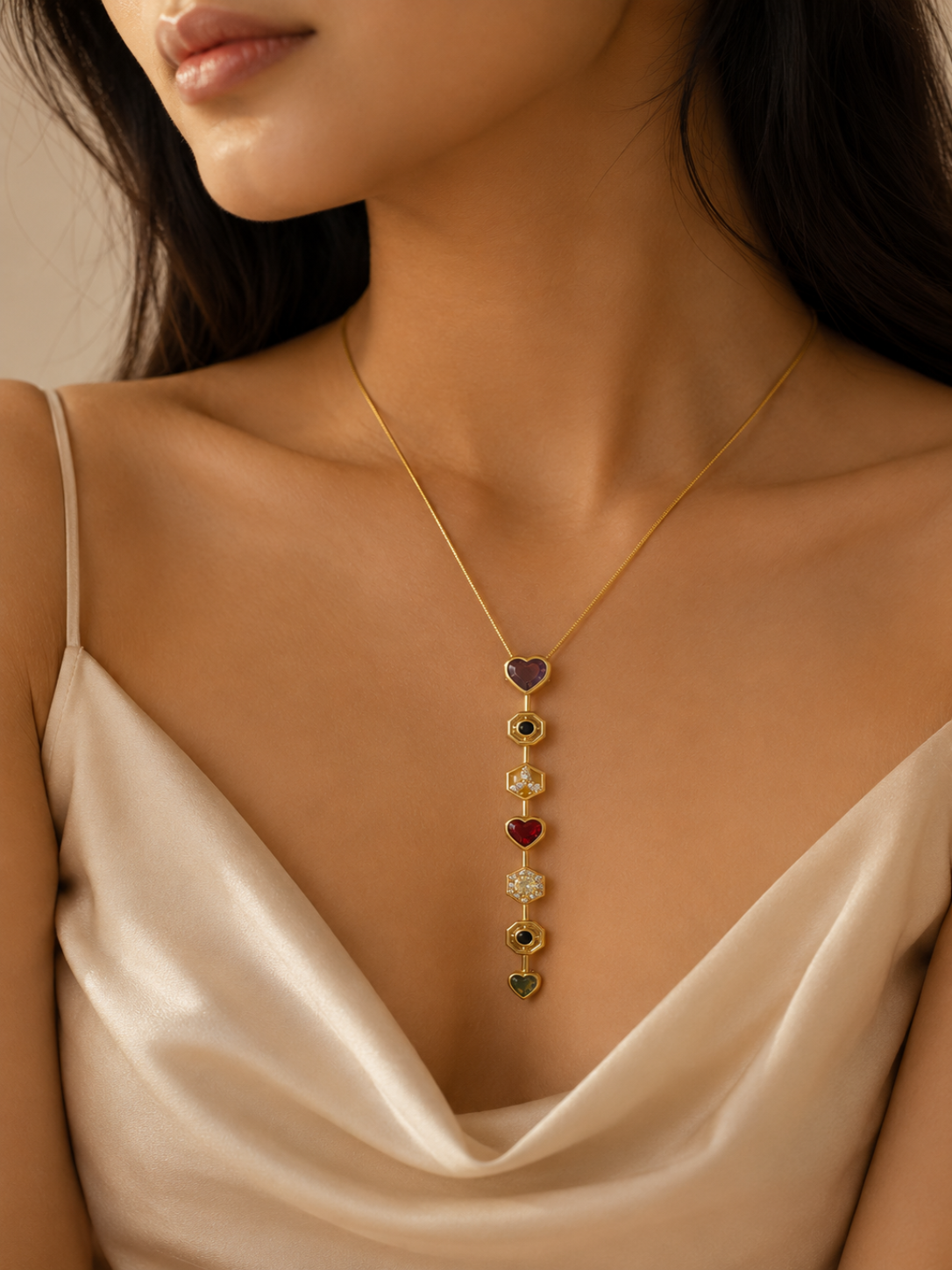 Heartline Lariat Necklace