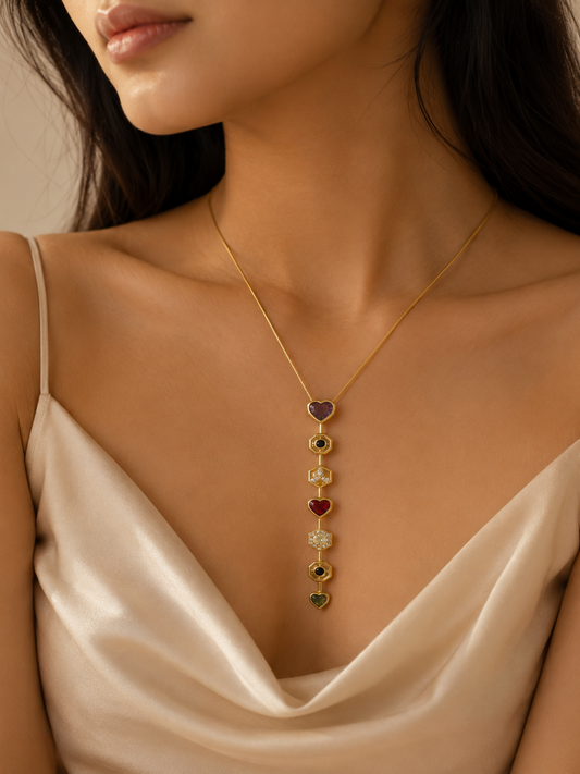 Heartline Lariat Necklace