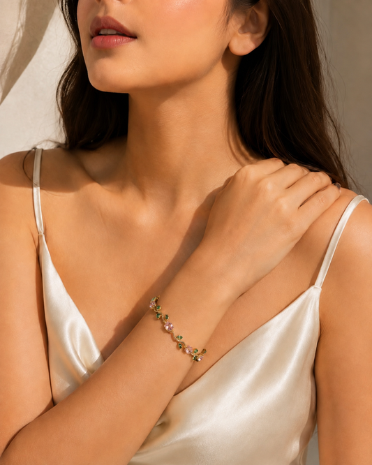 Light Pink Garden Vine Bracelet
