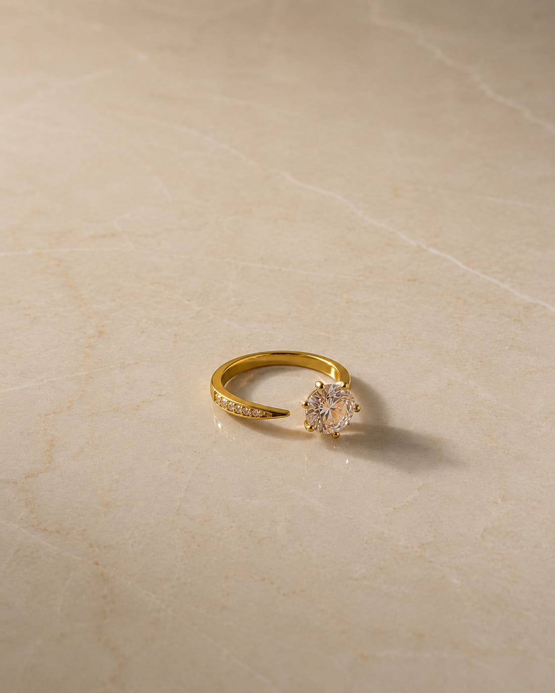 Classic Round Solitaire Statement Ring