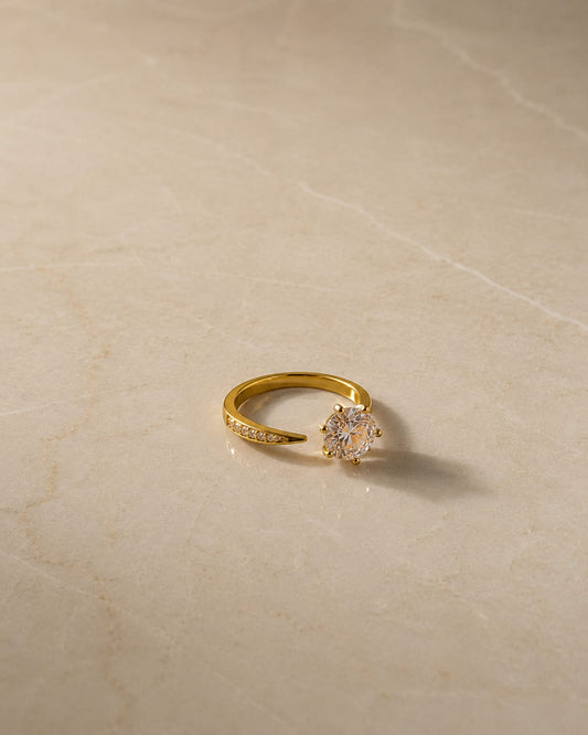 Classic Round Solitaire Statement Ring