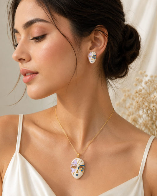 Statement Carnival Mask Jewelry Set